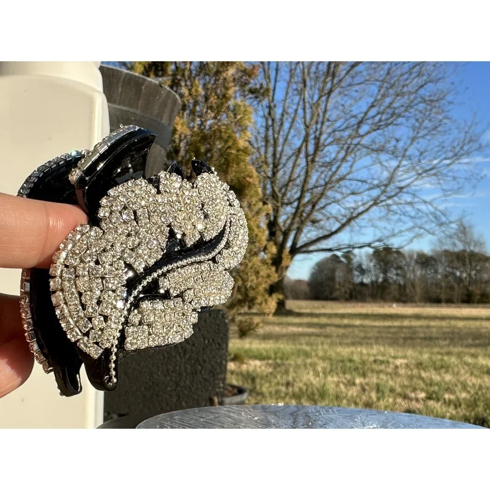 1 New Gorgeous Hair Clip with Shinny Crystals Hair Jewelry Accessories‎